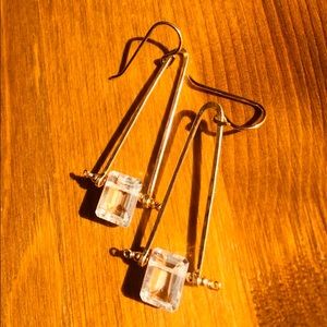 Herkimer Diamond and 14k Gold Filled earrings